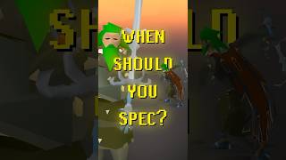 When should you spec ⚔️ oldschoolrunescape osrs [upl. by Ahsiakal]