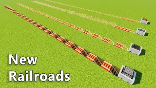 4 New Ways to Build Fastest Railroad in Minecraft [upl. by Hnao316]