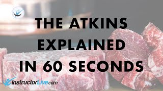 The Atkins Diet Explained in 60 Seconds [upl. by Turro]