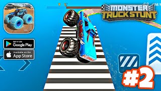 Car Games Monster Truck Stunt Gameplay  Android iOS  Part 2 monstertruckstunt [upl. by Cynth]