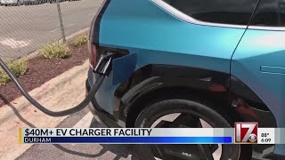 Kempower opens 40M electric vehicle charging facility in Durham [upl. by Lorn]