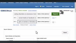 Navigating to the CINAHL database and conducting advanced searches [upl. by Anicart]