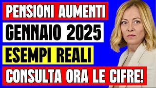 PENSIONI TABELLE AUMENTI 2025 👉 ESEMPI PRATICI E CHIARI ECCO LE CIFRE DA GENNAIO ✅ [upl. by Neirol]