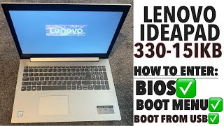 LENOVO Ideapad 33015IKB  How To Enter Bios UEFI Settings amp Boot Menu  BOOT FROM USB [upl. by Akehsay770]