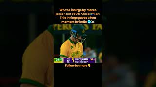 Marco jansen ☠️🥵💪marcojansen indvssa t20 cricket youtubeshorts youtube shortsfeed shorts [upl. by Bergmann]