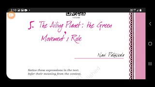 Class 11th Hornbill  Part 2The Ailing Planet The Green Movements Role Explanation in hindi [upl. by Kciredes]