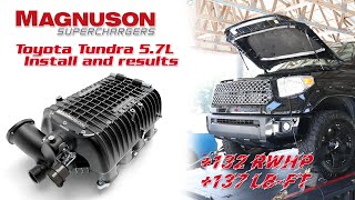 Toyota Tundra gets a Supercharger with BeforeAfter Dyno Pulls  Magnuson Superchargers [upl. by Kram648]