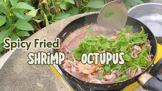 Spicy Fried ShrimpampOctupus cookingshow deliciousfoods food eat cdcookingtv [upl. by Jacquenetta508]