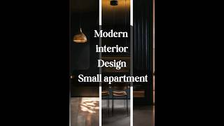 Modern Small Apartment Designs  Latest Interior Design Trends with Dark Accents shorts [upl. by Yotal771]