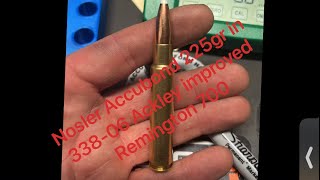 Nosler Accubond 225gr in 33806 Ackley improved Remington 700 [upl. by Rebma]