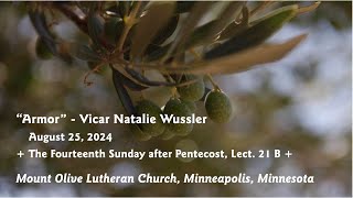 quotArmorquot  Vicar Natalie Wussler Fourteenth Sunday after Pentecost Lect 21 B  082524 [upl. by Nnylecoj150]