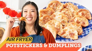 Air Fryer Potstickers  Dumplings from scratch Lunar New Year Recipe  Cooking with Cosori [upl. by Nimsaj]