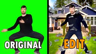 MrBeast rizz Original vs Edit  MrBeast Rizz Dance Meme [upl. by Imis283]