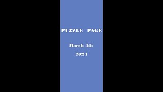 Lets Play  Puzzle Page  March 4th 2024 [upl. by Akienaj]