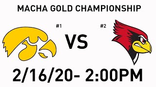 2020 MACHA Playoffs  Gold Division Championship  Iowa vs Illinois State [upl. by Gass]