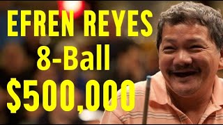 EFREN REYES vs Rodney Morris 500000 8BALL [upl. by Devine684]