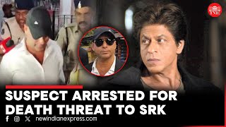 SRK death threat Mumbai police arrest suspect over threatening call to Bollywood superstar [upl. by Sibylla507]