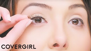 How to Apply False Eyelashes  COVERGIRL [upl. by Grosmark150]