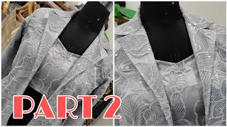 PART 2  Overcoat cutting n stitching tutorial  coti cutting or silay karna sikhe [upl. by Hayidan]