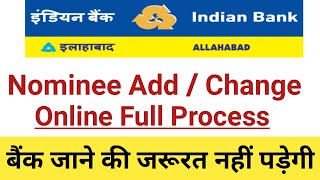 AddChange Nominee Online in Indian Bank Account How to Update Nominee Online  Indian Bank [upl. by Carlile]