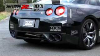 Nissan GTR35 HKS muffler [upl. by Minabe]