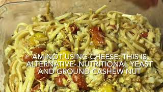 CAULIFLOWER TOMATO PASTA RECIPE  VEGAN LINGUINI PASTA [upl. by Teyut]