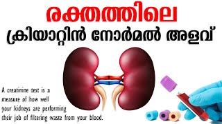 CREATININE NORMAL RANGE MALAYALAM  രക്തത്തിലെ ക്രിയാറ്റിനിൻ അളവ് [upl. by Jeniece1]