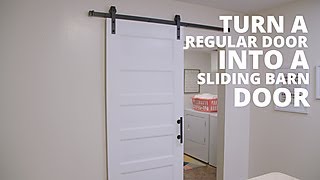 DIY Sliding Barn Door on a Budget  HGTV [upl. by Benedict294]