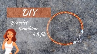 Tuto  bracelet kumihimo à 8 fils [upl. by Rosenberger994]