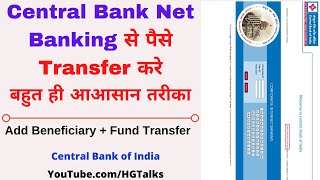 How To Transfer Money From Central Bank Of India Net Banking To Other Bank Account [upl. by Onek]