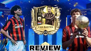 116 MAX RATED VAN BASTEN DETAILED REVIEW AND GAMEPLAY IN HINDI  IMPRESSIVE 👑  FIFA MOBILE 2223 [upl. by Wilkie]