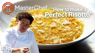 How to make a Perfect Risotto  MasterChef Australia  MasterChef World [upl. by Azalea690]