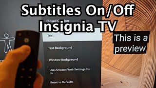 Insignia TV How to Turn OffOn Subtitles amp Closed Captions [upl. by Hatfield866]