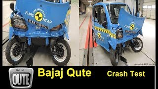 Bajaj Qute Crash Test Rating First  Bajaj 4 seat heavy quadricycle [upl. by Helprin298]