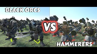 Who Will Win Black Orcs or Hammerers in Warhammer Total War 3 [upl. by Hilten374]