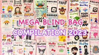 ⭐️paper diy⭐️ MEGA BLIND BAG COMPILATION 🔇 no music  2023  ASMR  applefrog [upl. by Menell]