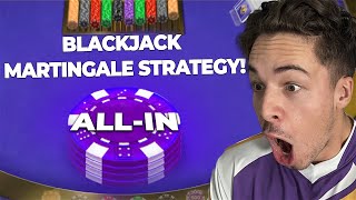 I DID THE MARTINGALE STRATEGY ON AI BLACKJACK AND IT WORKED [upl. by Alysia]