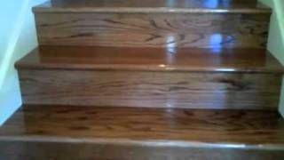 Carpet Stairs to Stained Oak Stairs [upl. by Sileas]