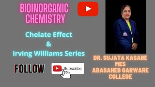 Chelate  Chelate Effect  Irving Williams Series  IrvingWilliam Series  Dr Sujata Kasabe [upl. by Konopka]