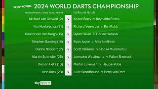 LIVE The 202324 Paddy Power World Darts Championship Draw [upl. by Crispen]