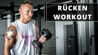 Das beste RÜCKENTRAINING mit Kurzhanteln für Zuhause  Muskelaufbau Trainingsplan für den Rücken [upl. by Drawde229]