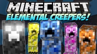 Minecraft  ELEMENTAL CREEPERS  Mod Showcase 147 [upl. by Radnaxela]