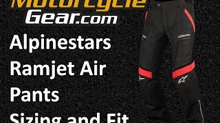 Alpinestars Ramjet Air Pants Sizing and Fit Guide [upl. by Ahserb]