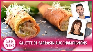 Galette de sarrasin aux champignons  Cuisine facile [upl. by Anetsirhc992]