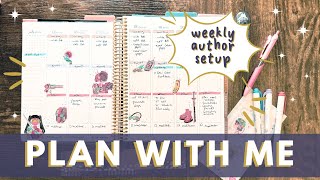 Author Weekly Plan With Me  Erin Condren Life Planner 2024 [upl. by Nitsirc]