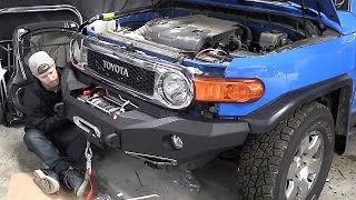 FJ Cruiser Build Pt 3  New Door Fender Bumper And A Winch That Could Pull A House Down [upl. by Ayokal]