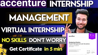 FREE Internship Certificate Online From Accenture  Forage Virtual Internship In Project Management [upl. by Naid]