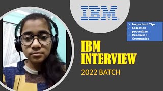 IBM Interview Experience 2021  Tips to Crack IBM Interview  Girl who cracked 3 Companies  IBM [upl. by Ahsiuq709]