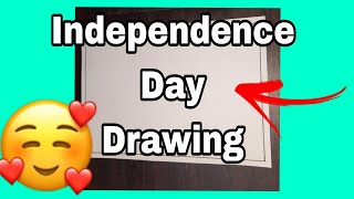 Independence Day Drawing  Independence Day Drawing Easy Step By Step  Independence Day Poster [upl. by Novert381]