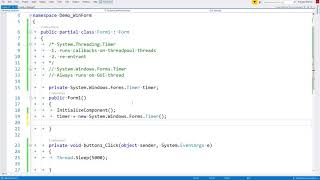 C Threads5 Using SystemWindowsFormsTimer in CNet [upl. by Mellen]
